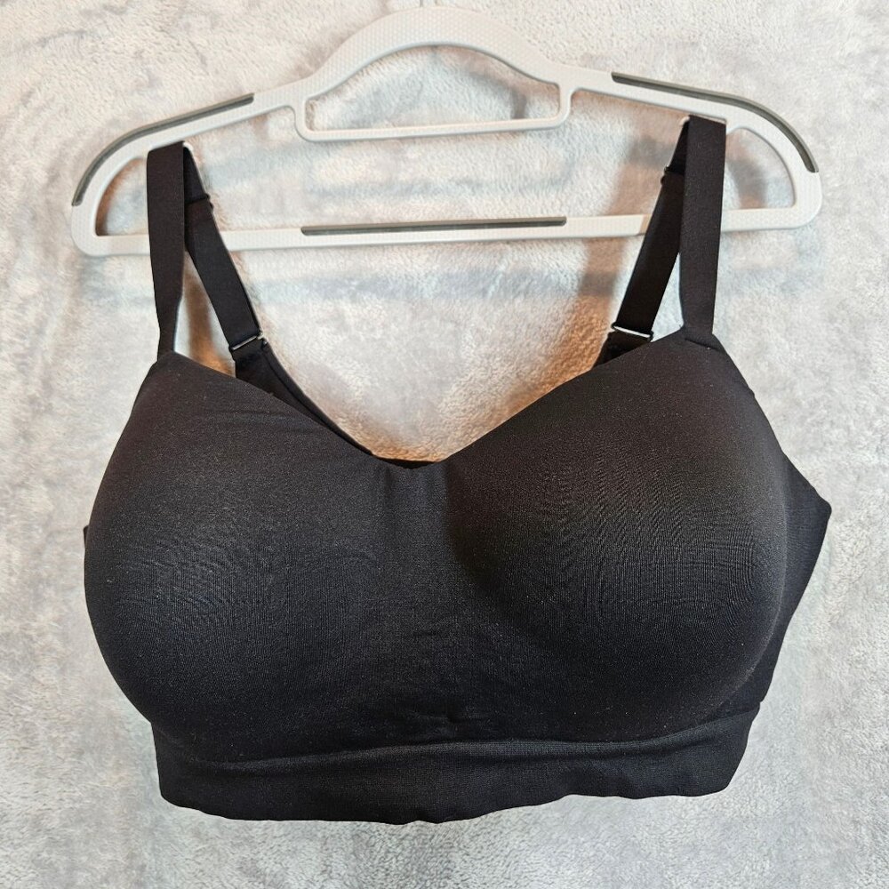 Truekind 2XL Black Wireless Full Coverage Padded Bra With Adjustable Straps & Ho